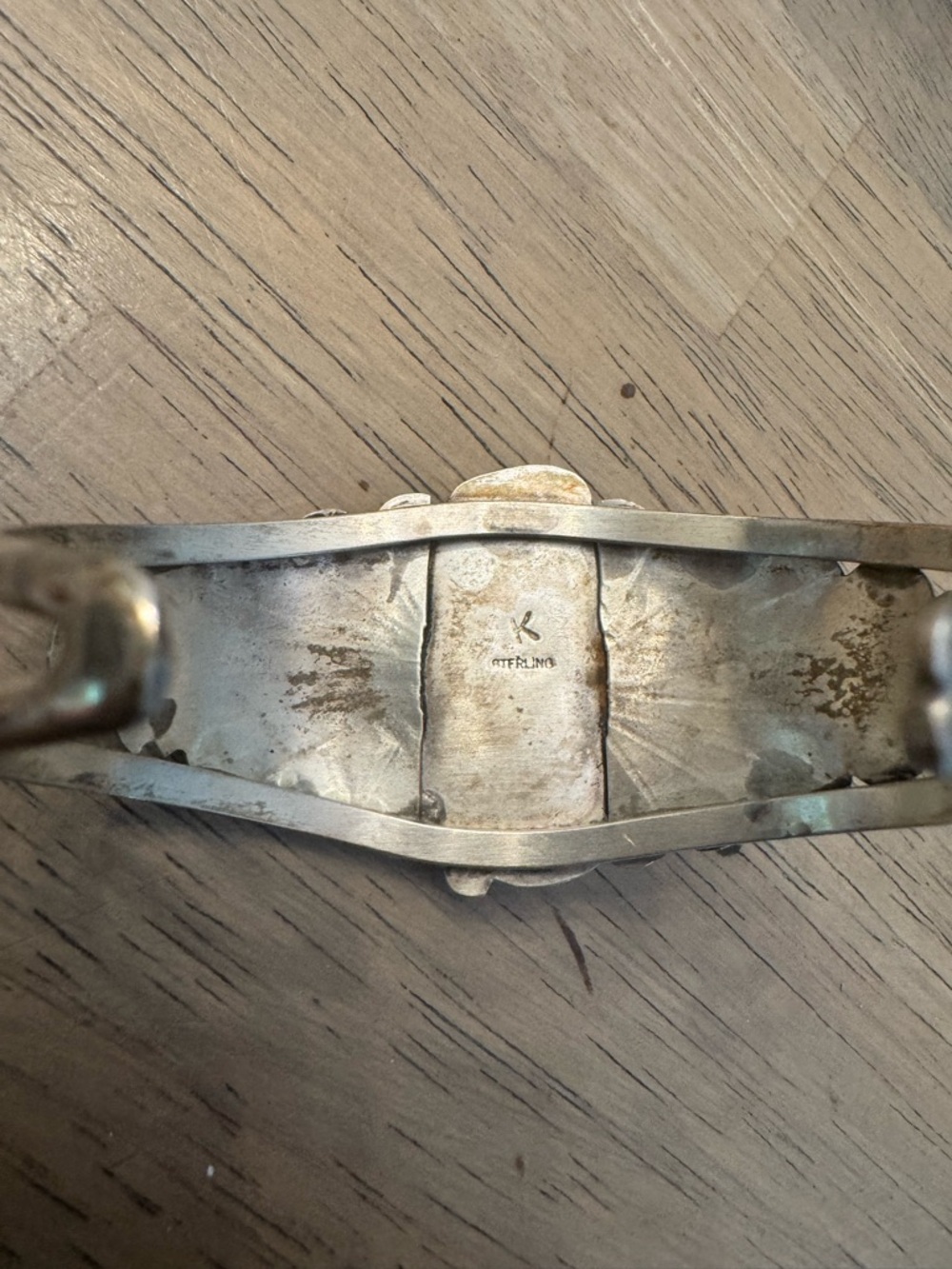 Turquoise and Silver Cuff Bracelet - Picture 2 of 3